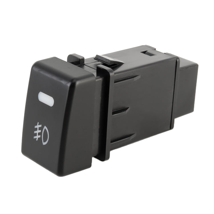 Car fog light on-off switch button with fog symbol on dark housing