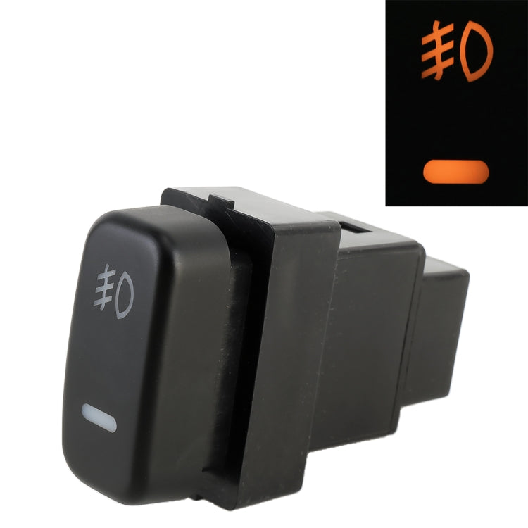 Dark gray fog light on-off switch with front indicator symbol and push button