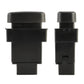 Fog light on-off switch housing shown from front and side, black plastic