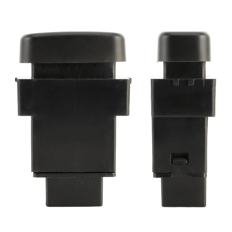 Fog light on-off switch housing shown from front and side, black plastic