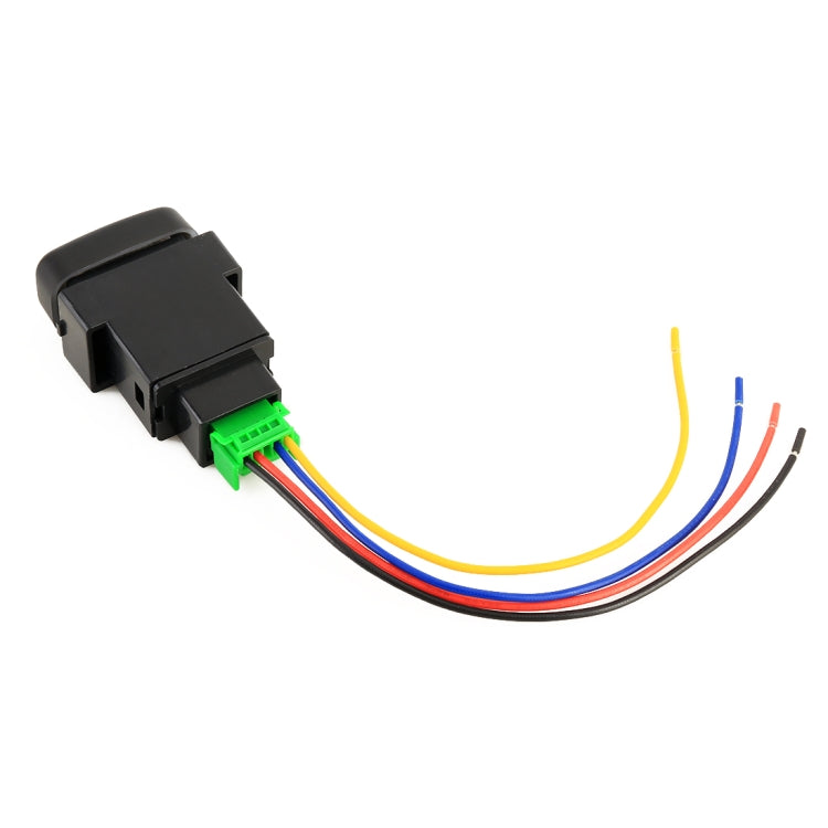 Car fog light on-off switch with cable harness and multi-color wire leads