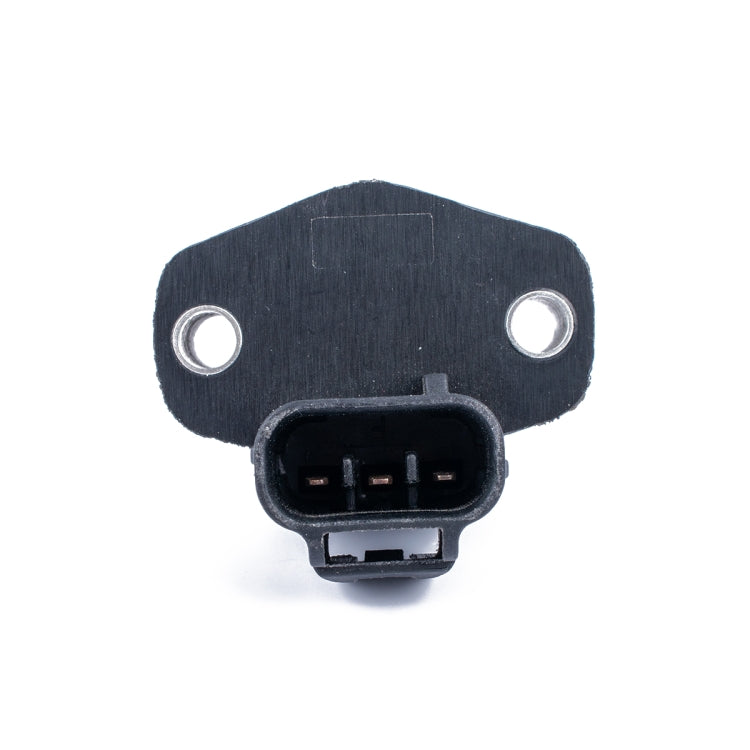 Throttle body position sensor with mounting holes and four-pin electrical connector