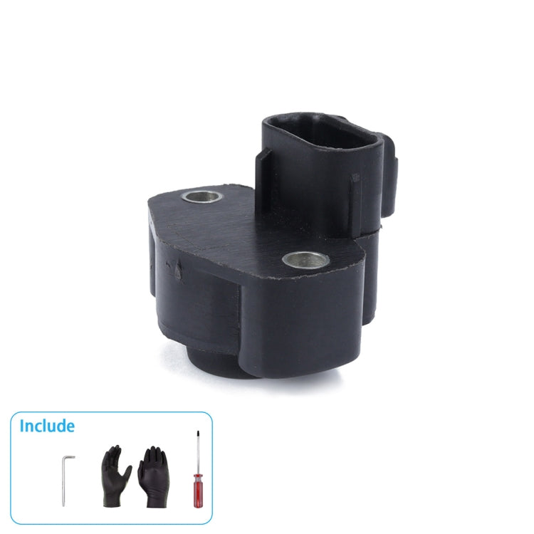 Throttle body position sensor with black plastic housing and top electrical connector