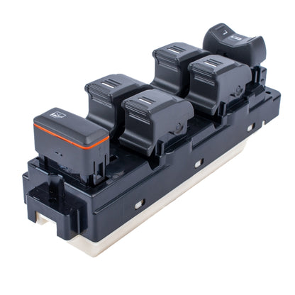 Dark gray power window master control switch panel with four button positions