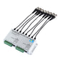 8-channel passive video balun with bundled coax cables and RJ45 terminals