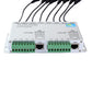Front panel of 8-channel passive video balun with RJ45 ports and green screw terminals