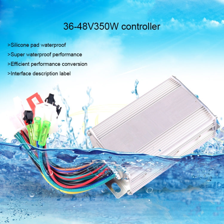 Electric vehicle controller with silver casing and colorful waterproof-style connector wiring