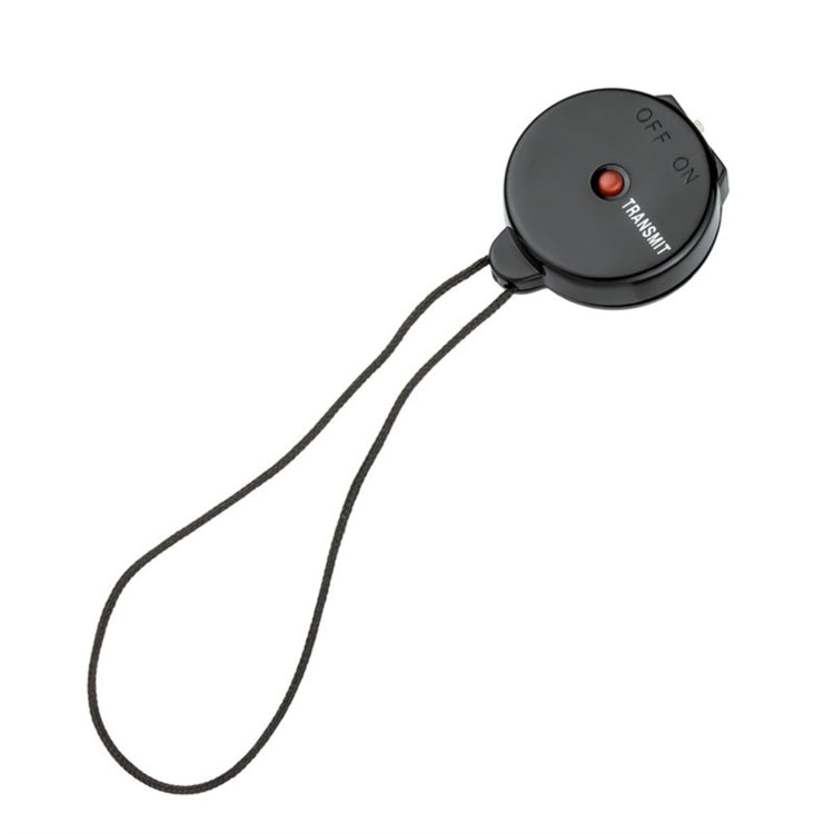 Round black transmitter anti-lost alarm with lanyard and ON/OFF switch