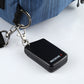 Black receive anti-lost alarm keychain with metal clips and strap