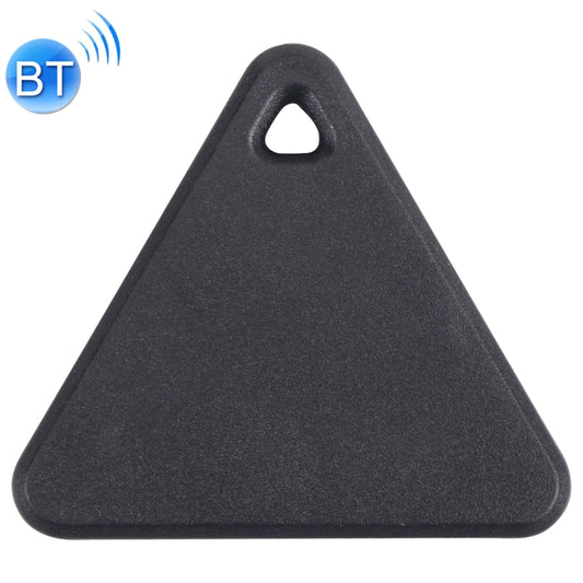 Black triangular Bluetooth anti-lost keychain finder with hanging loop