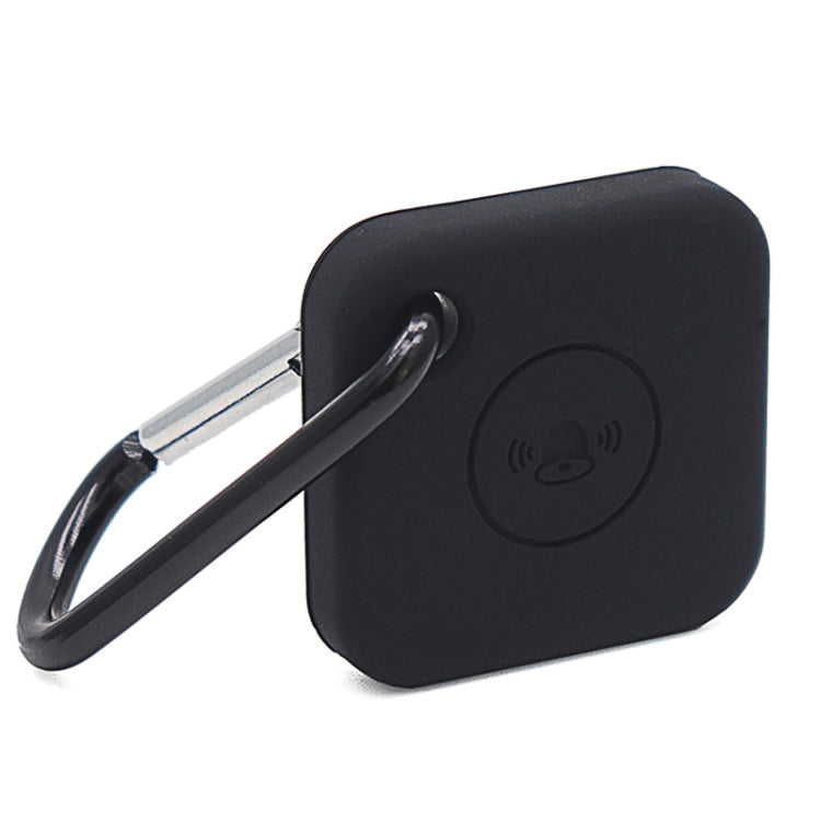 Black silicone tracker case with keyring and clasp
