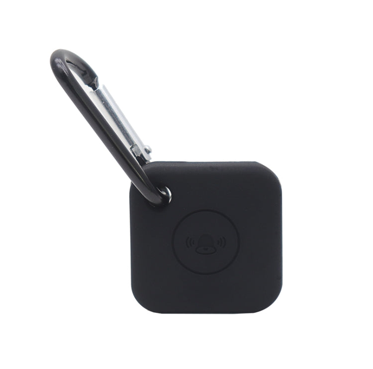 Black silicone tracker case with keyring loop and clasp