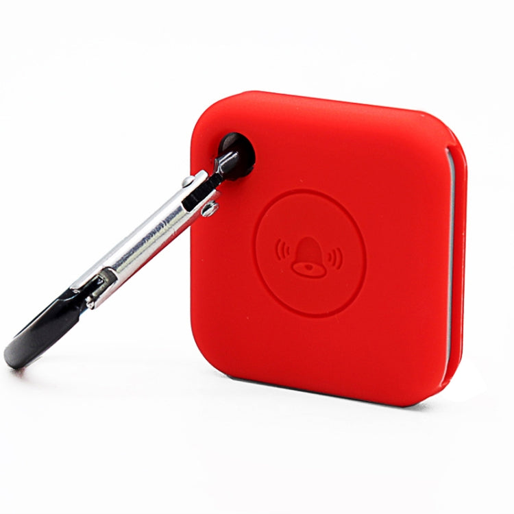 Red silicone tracker case with keyring and clasp