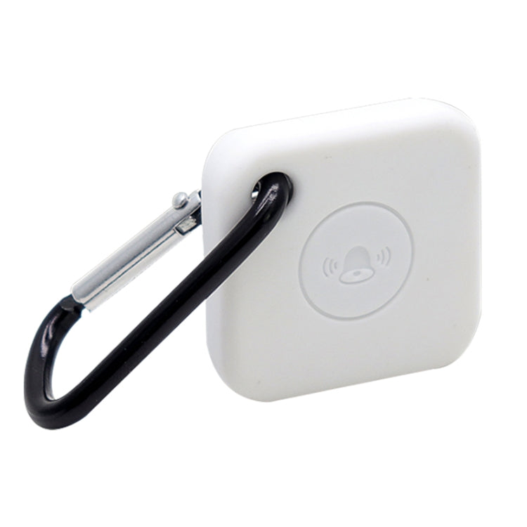 White silicone tracker case with keyring and clasp