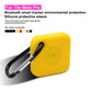 Yellow silicone tracker case with keyring loop and signal icon
