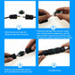 3-pin waterproof connector with terminals and stripped wires during installation