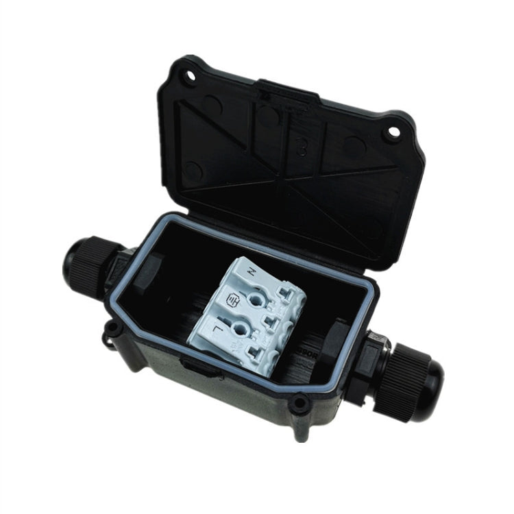 IP66 waterproof junction box with open cover and press terminal block inside
