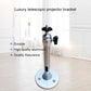 Aluminum telescopic projector bracket with wide circular base and adjustable head stem