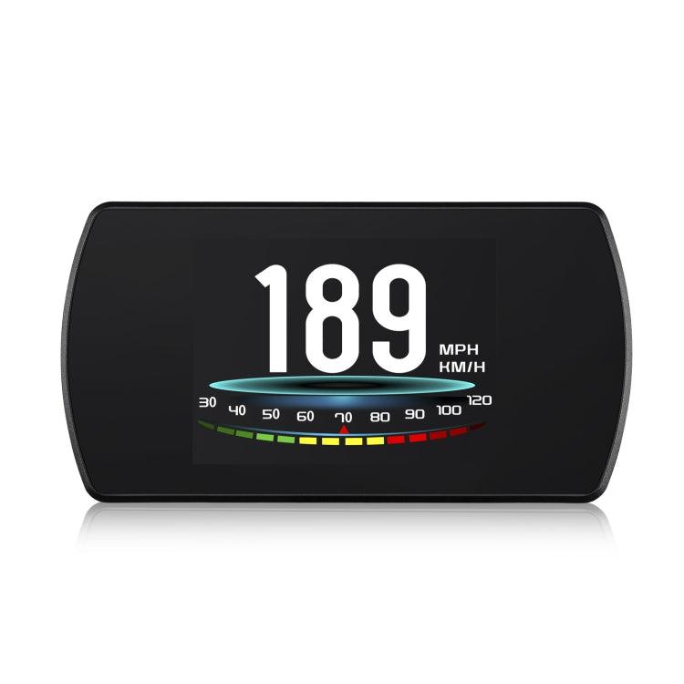 Car HUD head-up display showing 189 MPH with a colored speed gauge bar