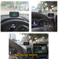 Car interior with HUD head-up display mounted on dashboard showing digital speed readout