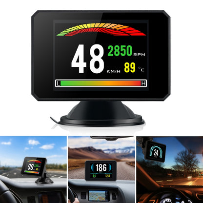 Car HUD head-up display with 48 speed and RPM/temperature readouts