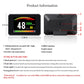 Car HUD head-up display unit with labeled settings and OBD2 interface