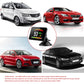 Car HUD head-up display shown on different cars with a speed readout