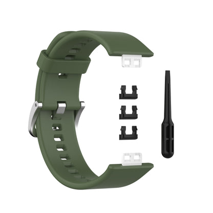 For Huawei Watch Fit Silicone Replacement Wrist Strap Watchband with Stainless Steel Buckle