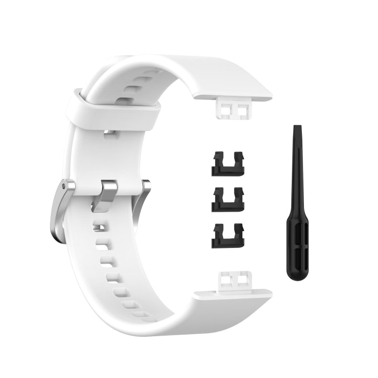 For Huawei Watch Fit Silicone Replacement Wrist Strap Watchband with Stainless Steel Buckle