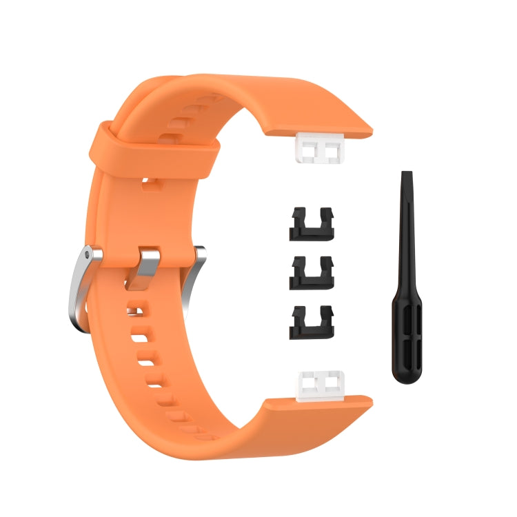 For Huawei Watch Fit Silicone Replacement Wrist Strap Watchband with Stainless Steel Buckle