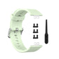 For Huawei Watch Fit Silicone Replacement Wrist Strap Watchband with Stainless Steel Buckle