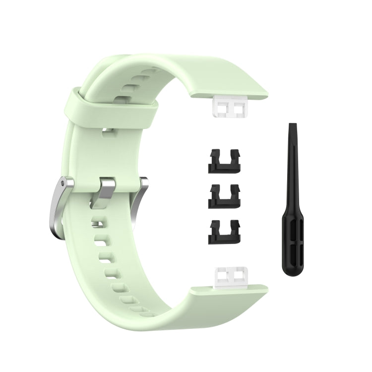 For Huawei Watch Fit Silicone Replacement Wrist Strap Watchband with Stainless Steel Buckle