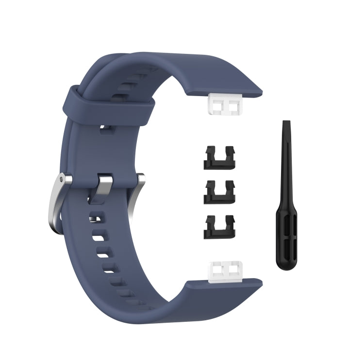 For Huawei Watch Fit Silicone Replacement Wrist Strap Watchband with Stainless Steel Buckle
