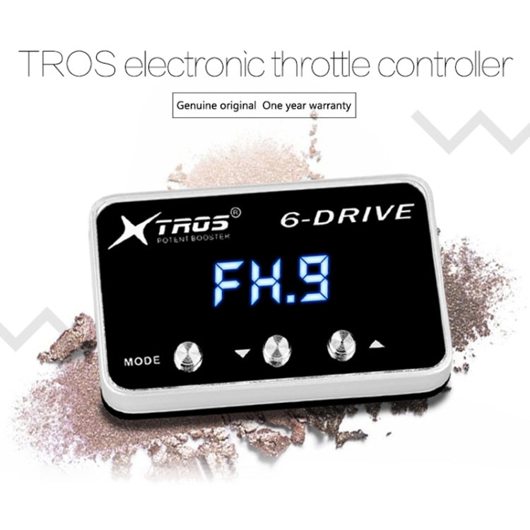 TROS 6-DRIVE electronic throttle controller with blue FA.9 display and control buttons