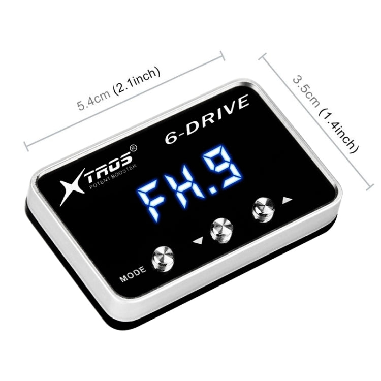 Electronic throttle controller with blue digital 4-DRIVE display and silver corner frame