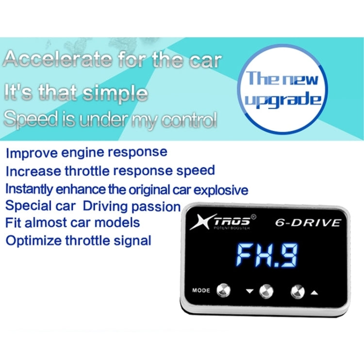 Electronic throttle controller with blue FH.9 display and five-mode button controls