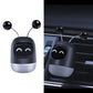Black cartoon robot air vent aromatherapy diffuser with sleepy eyes and antenna heads.