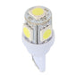 White T10/T5 LED turn signal bulb with SMD LED chips and wedge-style base