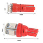 Red T10/T5 LED bulb showing 18mm and 60mm size measurements on side