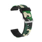 Camouflage Silicone Replacement Wrist Strap Watchband with Silver Buckle, 20mm For Samsung Galaxy Watch 3 41mm, 22mm For Samsung Galaxy Watch 3 45mm, 20mm For Samsung Galaxy Watch Active2 44mm, 20mm For Huawei Watch GT 2 42mm                           ...