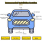 Car diagram indicating recommended placement spots for a magnetic GPS tracker