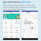 Smartphone app screens showing GPS location tracking on a map
