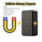 Black magnetic GPS tracker showing circular magnet pads on the back