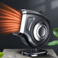 Black portable car dashboard electric heater defroster with heat grille on stand