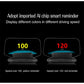 Car HUD head-up display speed warnings: yellow over 100, red over 120