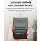 Handheld 58mm thermal receipt printer with open lid and front control panel