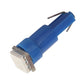 Blue T5 1-LED SMD bulb with two-wire leads and metal side base