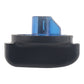 Black air conditioning knob base with blue translucent center post