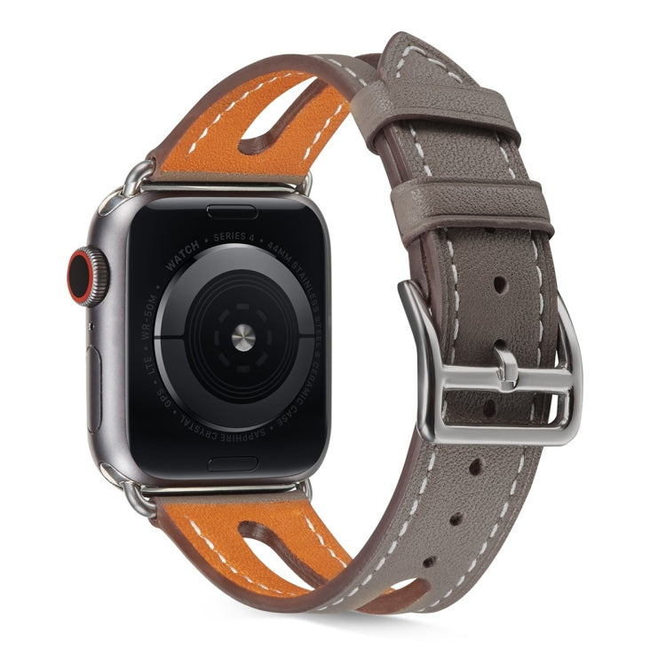 Top-grain Leather Watchband For Apple Watch Series 6 & SE & 5 & 4 40mm / 3 & 2 & 1 38mm