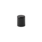Single black cylindrical docking point cover cap with smooth top and open end